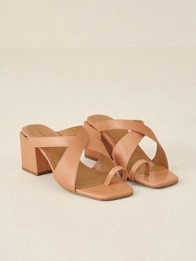 JAGGAR THE LABEL Strappy Tan Block Heel Sandals includes Dust Bag
